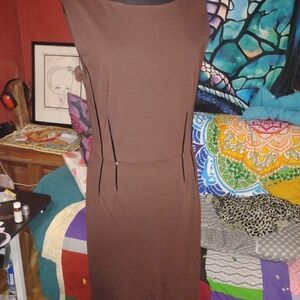 Kenneth Cole New York Chocolate Brown Midi Dress